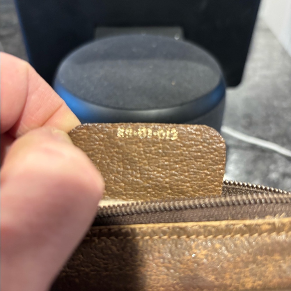SOLD!!!!Gucci Beige Monogram Bag with Red and Green Accent - Picture 10 of 11